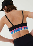 P.E NATION BRA HALF VOLLEY SPORTS BRA IN BLACK