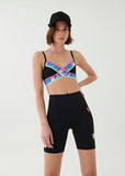 P.E NATION BRA HALF VOLLEY SPORTS BRA IN BLACK