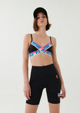 P.E NATION BRA HALF VOLLEY SPORTS BRA IN BLACK