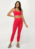 LORNA JANE LEGGING Hi-Fold No Ride Ankle Biter Leggings - WASHED NEON RASPBERRY