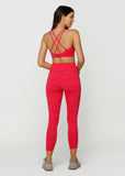 LORNA JANE LEGGING Hi-Fold No Ride Ankle Biter Leggings - WASHED NEON RASPBERRY