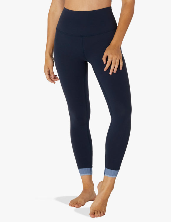 BEYOND YOGA LEGGING Crossed For Words High Waisted Midi Legging -Nocturnal Navy