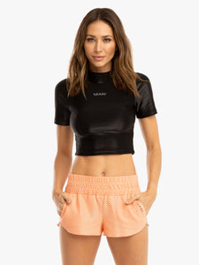 KORAL Stella Infinity Crop Top - Black