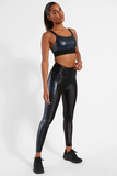KORAL LEGGING Breaker HR Zebra Foil Legging - Black/Lapis Blue Zebra