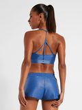 KORAL BRA Lucent Infinity Sports Bra - Lapis Blue