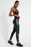KORAL LEGGING Breaker HR Zebra Foil Legging - Black/Lapis Blue Zebra