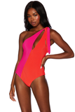 BEACH RIOT SWIMWEAR NIA ONE PIECE MAGENTA CORAL