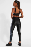 KORAL LEGGING Breaker HR Zebra Foil Legging - Black/Lapis Blue Zebra