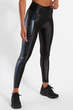 KORAL LEGGING Breaker HR Zebra Foil Legging - Black/Lapis Blue Zebra