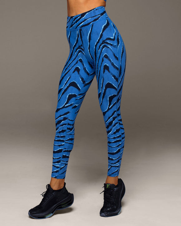 MICHI LEGGING VERVE TIGER PRINT - ROYAL BLUE